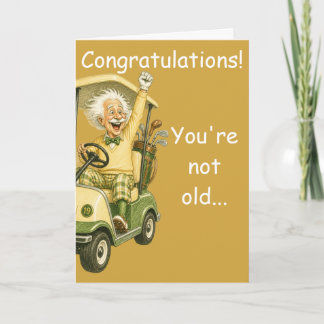 Cartão Humor de Aniversário Engraçado de Golfista Passado