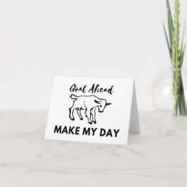 Cartão Humor de Cabra: Avance (at), Faça meu VAZIO do Dia