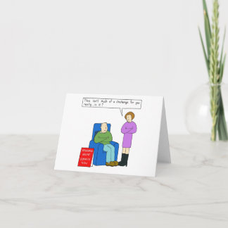 Cartão Humor de Cartoon dia de os pais Grumpy Man.