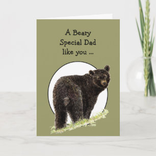 Cartão Humor de Dia de os pais de Urso para Pai Especial