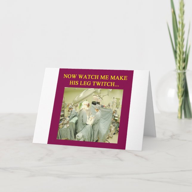 Cartão humor de doutor engraçado (Frente)