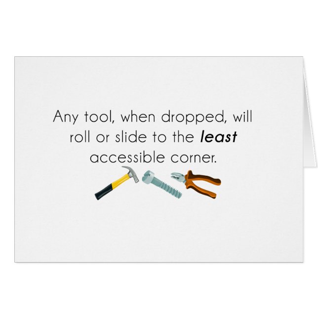 Cartão Humor de engenharia (Frente Horizontal)