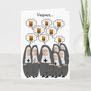 Cartão Humor de Freira Católica
