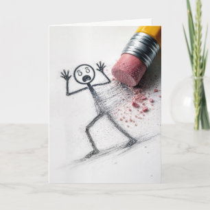 Cartão Humor de Homem de Palitinhos de Aniversário