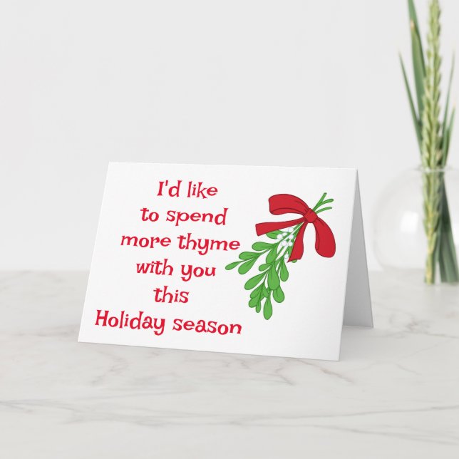 CARTÃO HUMOR DE MUERDAGO PARA MEU AMOR NO NATAL (Frente)