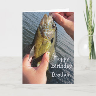 Cartão Humor de Pesca Irmão Aniversário Pescador