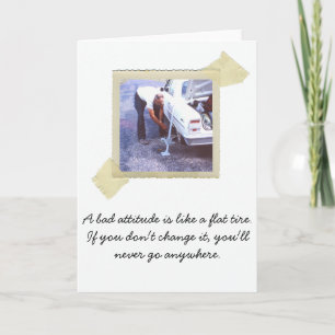 Cartão Humor de pneu achatado