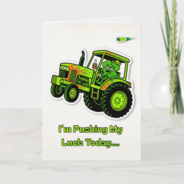 Cartão Humor de Trabalho Ressaca Divertido St. Patricks (Frente)