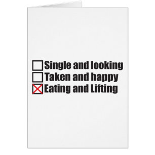 Cartão Humor de Workout - Solteiro vs Tomado vs Levantame