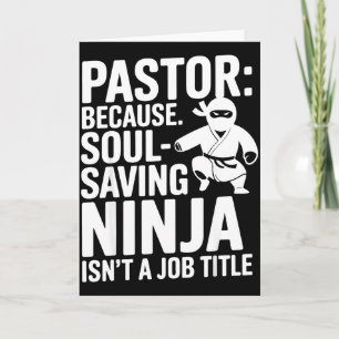 Cartão Humor Divertido de Pastor Fé Cristã Liderança Piad