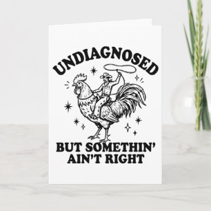 Cartão Humor Divertido Não Diagnosticado Algo Não é Ocide