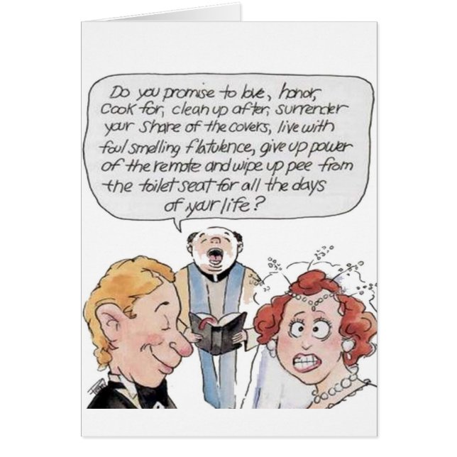 Cartão Humor do casamento (Frente)