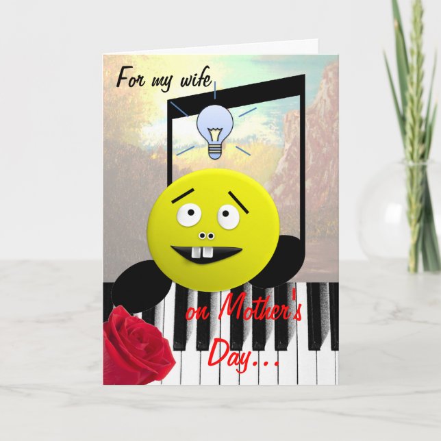 Cartão Humor do dia das mães da esposa (Frente)