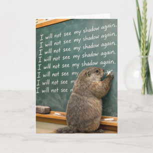 Cartão Humor do Dia do Dia da Marmota