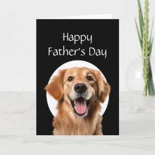 Cartão Humor do Dia dos Pais Cachorro Retriever Dourado