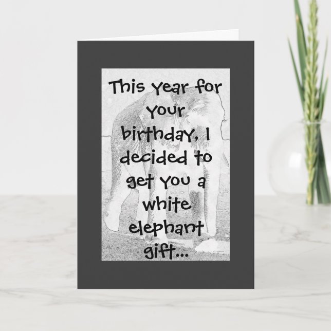 Cartão Humor do elefante (Frente)