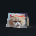 Cartão Humor do gato persa do aniversário do irmão de<br><div class="desc">Cartão do humor do gato persa do aniversário do irmão de Allan.

Você pode personalizar este cartão a todo o nome ou texto. Este gato persa é muito compreensivo. 
"Esqueça-o!
Você olha o meow-velous!
(Todo o tudo,  você me é relacionado!)
Feliz aniversario a um grande irmão!</div>