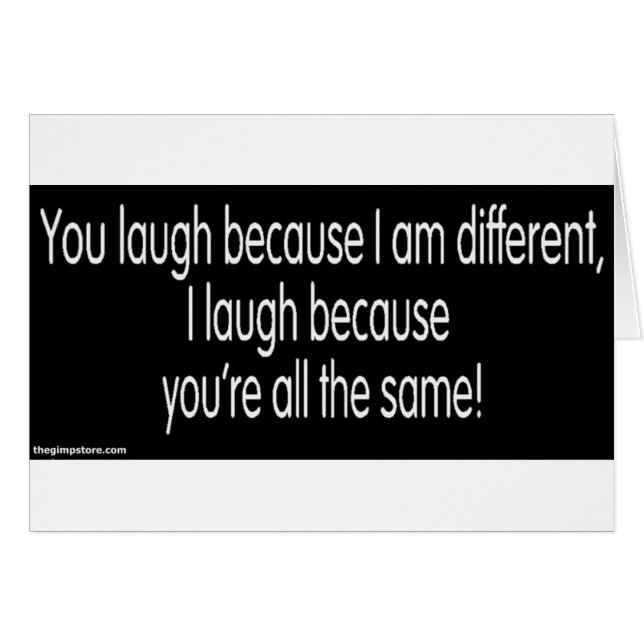 Cartão humor do gimp (Frente Horizontal)