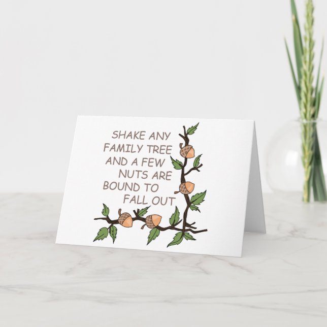 Cartão Humor em árvore da família (Frente)