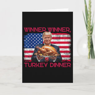 Cartão Humor Engraçado Trump Vencedor Vencedor Jantar de
