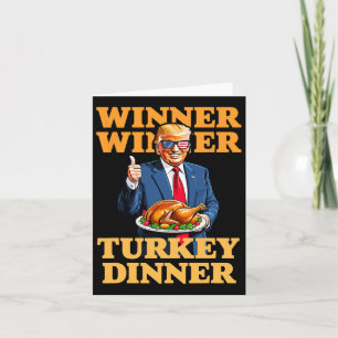 Cartão Humor Engraçado Trump Vencedor Vencedor Jantar de