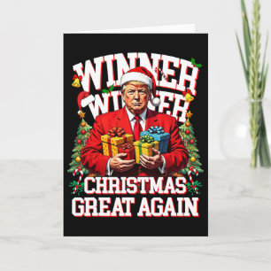 Cartão Humor Engraçado Trump Vencedor Vencedor Natal Ótim