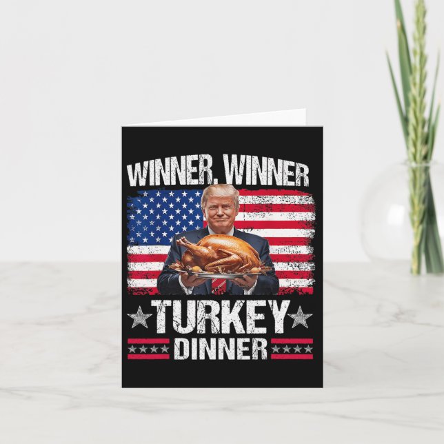 Cartão Humor Engraçado Vencedor Trump  (Frente)