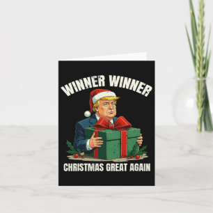 Cartão Humor Engraçado Xmas Trump Vencedor do Natal Ganha