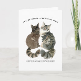 Cartão Humor envelhecido para amigos que amam gatos espos