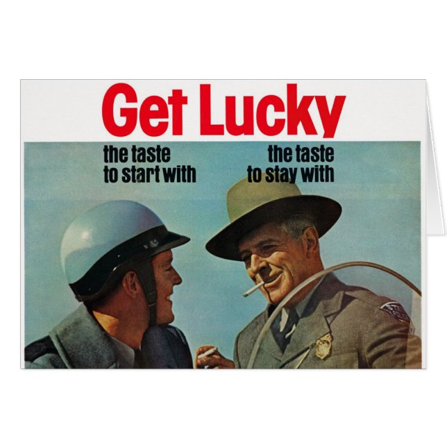 Cartão Humor gay do passado. Involuntário? (Frente Horizontal)