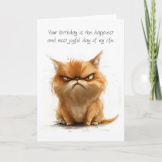 Cartão Humor Grumpy Seu Aniversário é o Dia Mais Feliz