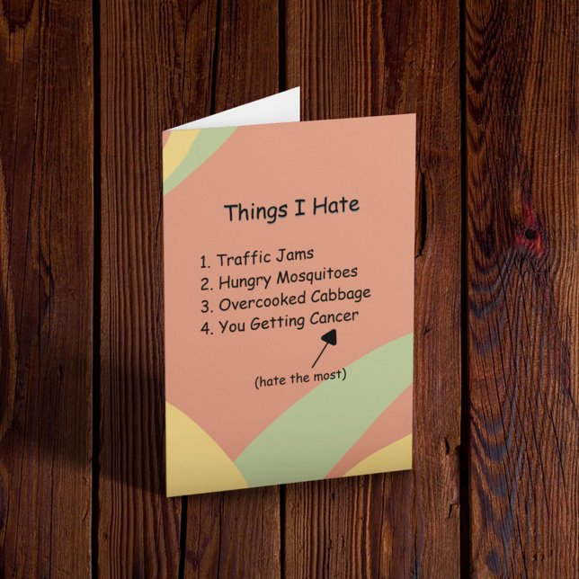 Cartão Humor leve de suporte ao cancer (Criador carregado)