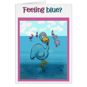 Cartão Humor logo cor-de-rosa do flamingo da sensação