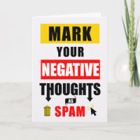 Humor Marque seus pensamentos negativos como spam