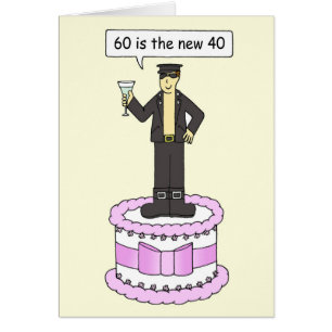 Cartão Humor masculino alegre do aniversário do