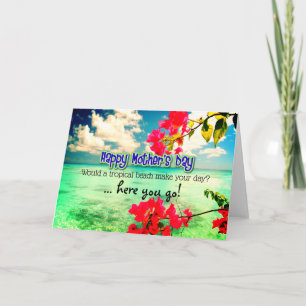Cartão Humor tropical novidade personalizável do Dia das