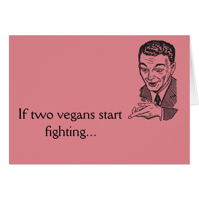 Cartão Humor Vegano (Frente Horizontal)