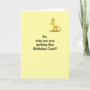 Cartão Humorous Birthday Card