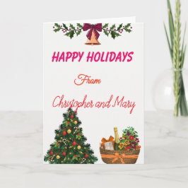 Cartão Humorous Christmas Holiday Flat Holiday Card
