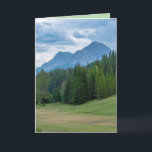 Cartão Humorous Happy Birthday Card from a Golf Course<br><div class="desc">A birthday card with a photo taken on a golf course. The view is of a golf green with dense green trees not too far away; a mountain in the background and a cloudy sky. A real nature shot for the outdoors.</div>