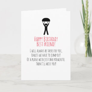 Cartão Humourous Aniversário Melhor Amigo