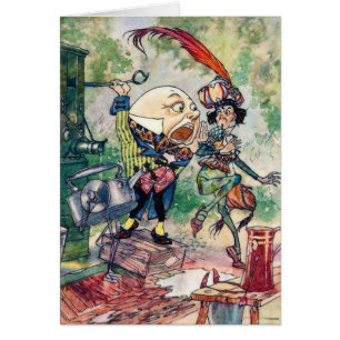 Cartão Humpty Dumpty em Wonderland