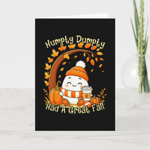 Cartão Humpty Dumpty Teve Uma Grande Queda Outono Dia das