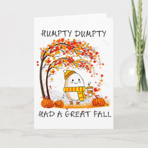 Cartão Humpty Dumpty Teve Uma Queda De Excelente No outon