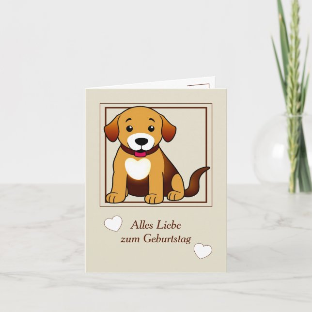 Cartão Hund Braun, sitzend -  (Frente)