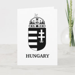 Cartão Hungarian Coat of Arms Contemporary Monochrome Art
