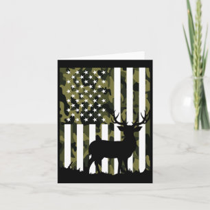 Cartão Hunter Camouflage caçando Hunt Buck Elk American