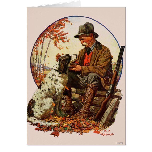 Cartão Hunter e Spaniel (Frente)