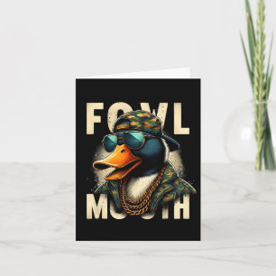 Cartão Hunter Fowl Mouth Duck Caça Ganso Caça Funny Du