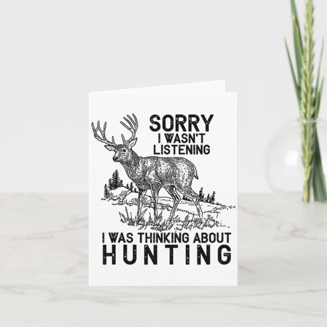Cartão Hunting - Deer Funny Quote Hunter Gift Tank Top  (Frente)